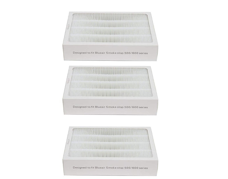 4 Sets of 3 Replacement Carbon Particle HEPA Filters Compatible with All Blueair 500/600 Series SmokeStop 500 600 Air Purifiers-Air Purifier Filters- LifeSupplyUSA