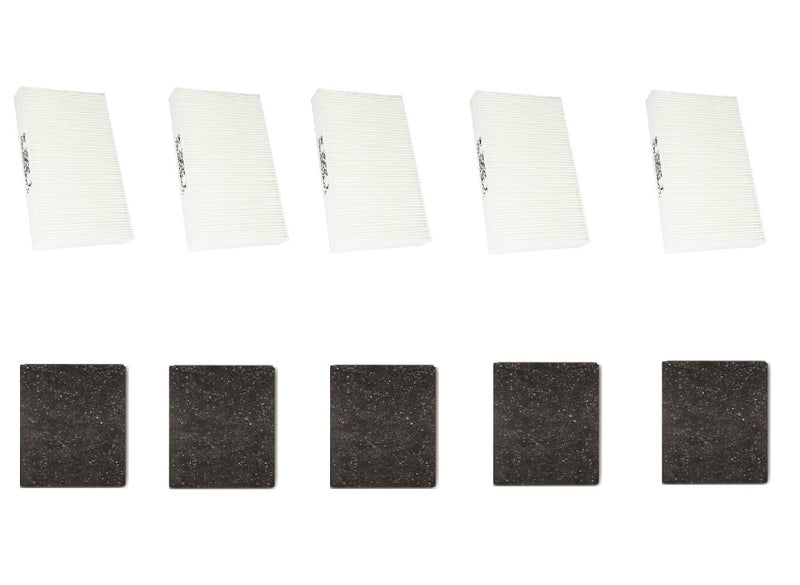 5 Complete Replacement Filter Sets (10 HEPA, 5 Carbons) for Honeywell HPA090, HPA100, HPA200, HPA300 Series Air Purifiers-Air Purifier Filters- LifeSupplyUSA
