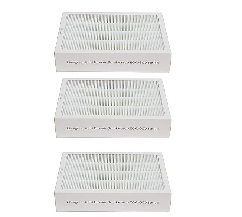 8 Sets of 3 Replacement Carbon Particle HEPA Filters Compatible with All Blueair 500/600 Series SmokeStop 500 600 Air Purifiers-Air Purifier Filters- LifeSupplyUSA
